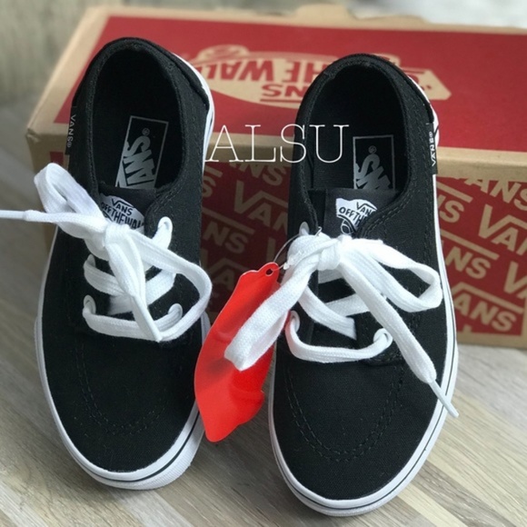 NWT VANS Brigata Black white Kid’s AUTHENTIC - Picture 4 of 8